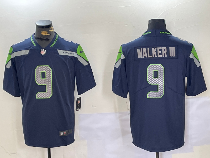 Men's Seattle Seahawks Kenneth Walker III #9 Navy Jersey